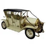 1910 Buick Model 19 Touring Metal Dekoratif Araba - Krem