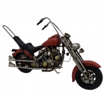 Claret Cherry Longer Chopper Metal Dekoratif Motosiklet - Büyük Boy