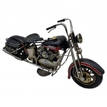 Black Street Rusty Metal Chopper Dekoratif Motosiklet