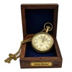 Kişiye Özel Victorian Watch 1875 Ahşap Kutulu Pirinç Köstekli Cep Saati